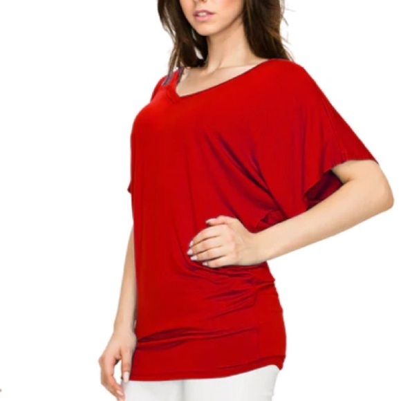 JOHNNY WAS By Johnny Ruched Side Dolman Sleeve Top - Picture 2 of 8